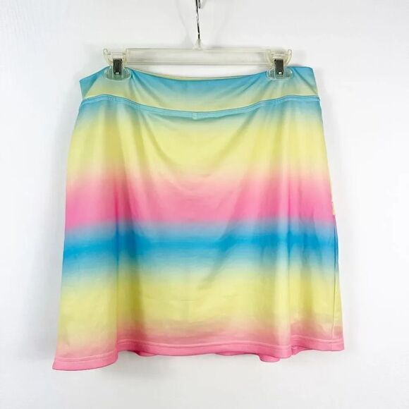 Jack Smith Golf Pickleball Skort Pastel Ombre Multi Color Pull On Skirt Size XL